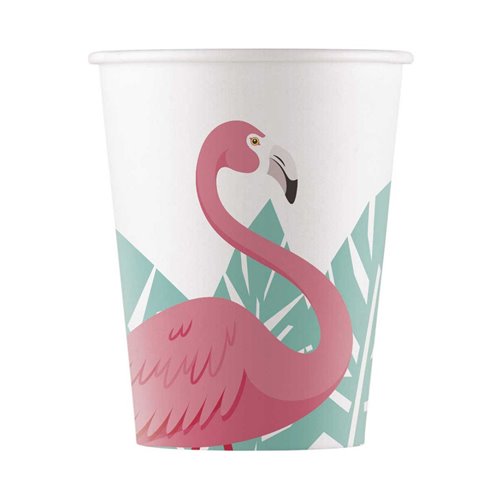 Kubeczki papierowe Flamingo, 8szt
